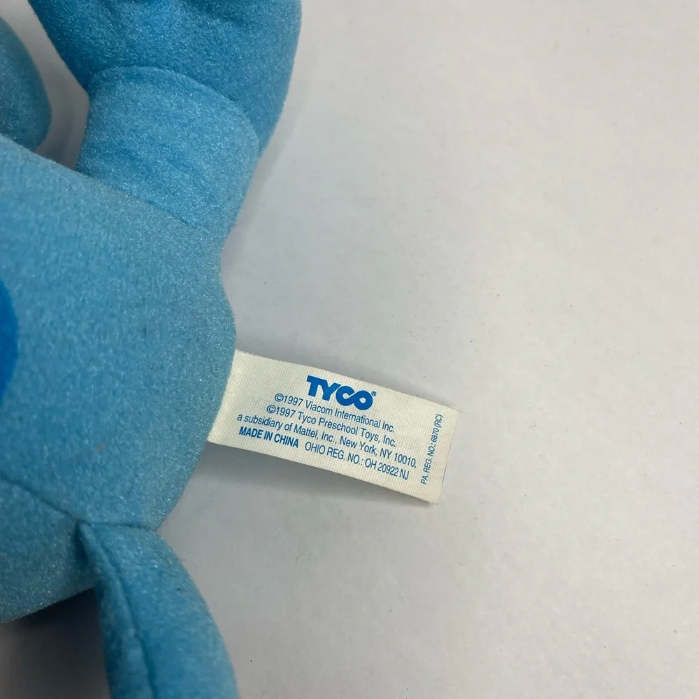 Vintage 1997 Blues Clues Pose-A-Blue 8” Tyco Plush Viacom Nickelodeon 90s - Picture 7 of 9
